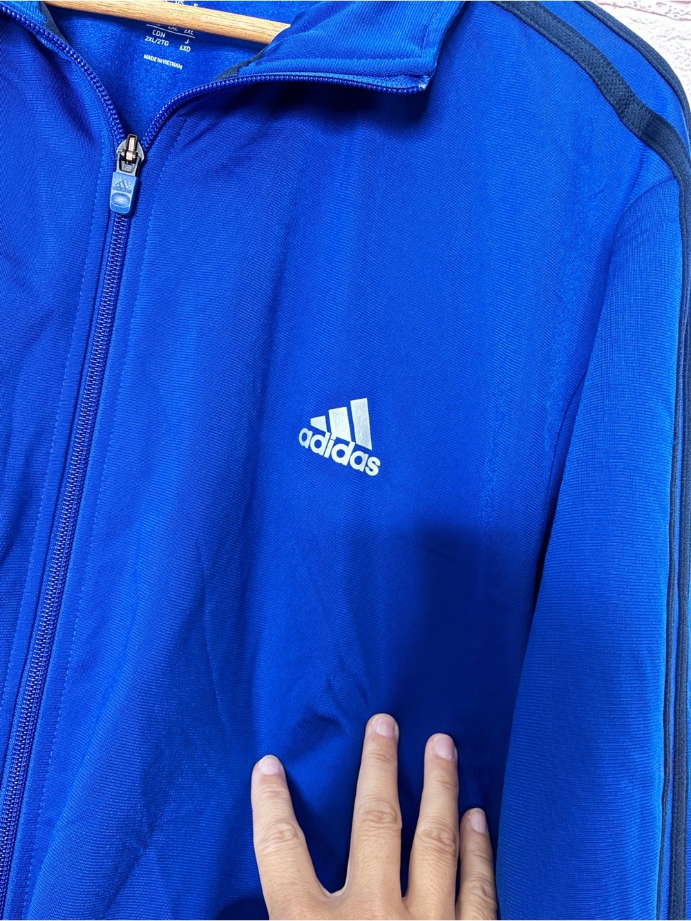 Adidas Essentials 3-Stripes Tricot Track Jacket NWT 2X - Picture 4 of 8